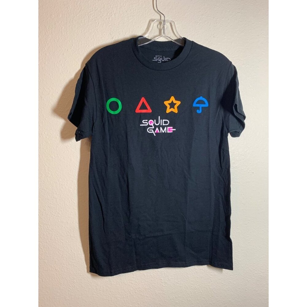NWOT Squid Game Netflix Short Sleeve T-Shirt Men's Size Small (34/36) Black AD1